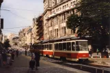 Plauen tram line 4 with articulated tram 232 on Tunnel (1990)