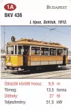 Playing card: Budapest tram line 2 with railcar 436 on Jane Haining rakpart (2014)