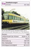 Playing card: Karlsruhe regional line S1 with articulated tram 512 (2002)