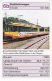 Playing card: Karlsruhe regional line S1 with articulated tram 559 (2002)