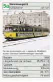 Playing card: Karlsruhe tram line 1 with articulated tram 106 on Marktplatz/Kaiserstraße U (2002)