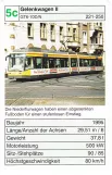 Playing card: Karlsruhe tram line 6 with low-floor articulated tram 225 close by Europaplatz (2002)