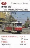 Playing card: Košice tram line 4 with railcar 420 (2014)