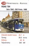 Playing card: Rostock railcar 704 on Lange Straße (2014)