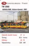 Playing card: Warsaw tram line 9 with railcar 2088 on Marszatkawska (2014)