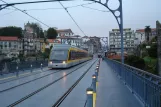 Porto low-floor articulated tram 031 on Ponte de Dom Luis I (2008)