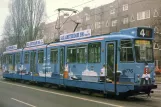 Postcard: Amsterdam tram line 4 with articulated tram 776 on Rooseveltlaan (1985)