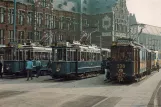 Postcard: Amsterdam tram line 5 with railcar 465 at Central Station (1980)