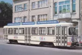 Postcard: Antwerp tram line 8 with railcar 2104 on Ommeganckstraat (1973)