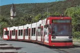 Postcard: Bad Dürkheim Rhein-Haardtbahn 4 with low-floor articulated tram 1043 near Bad Dürkheim Bf (1996)