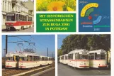 Postcard: Berlin articulated tram 001 near Brandenburger Str. (2001)