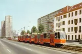 Postcard: Berlin extra line 29 on Karl-Marx-Allee (1985)