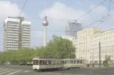 Postcard: Berlin Themenfahrten with museum tram 3802 at Mollstr. / Otto-Braun-Str.  (2006)