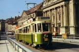 Postcard: Berne tram line 9 with railcar 145 on Kornhausbrücke (1971)