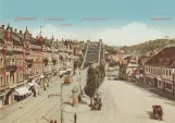 Postcard: Blasewitz. Schillerplatz. Luisenhof. Köning Albert Brücke. Bergschweebahn
(1900)