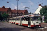 Postcard: Bremen tram line 1 with articulated tram 553 on Theater am Leibnizplatz (1992)