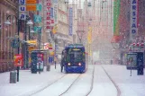 Postcard: Bremen tram line 2 with low-floor articulated tram 3025 at Obernstr. (2000)