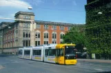 Postcard: Bremen tram line 6 with low-floor articulated tram 3037 close by Hauptbahnhof (1995)