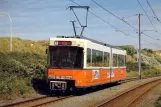 Postcard: Brussels De Kusttram with articulated tram 6017 near De Haan (1983)