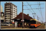 Postcard: Brussels De Kusttram with articulated tram 6105 in Heist (1983)