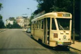 Postcard: Brussels extra line 31 with railcar 7026 on Avenue Edmond Parmentier / Edmond Parmentierlaan (1963)