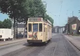 Postcard: Brussels regional line 1 with railcar 10345 on Place Communale (1967)