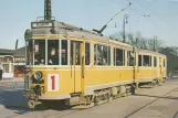 Postcard: Copenhagen tram line 1  on Østerport Station (1954-1956)