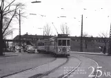 Postcard: Copenhagen tram line 3 with railcar 490 on Enghavevej (1959-1961)