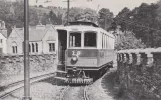Postcard: Douglas, Isle of Man Manx Electric Railway with railcar 19 at Laxey Bridge (1956)