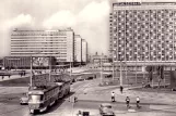 Postcard: Dresden tram line 11 with railcar 1906 on Leninplatz (Wiener Platz) (1971)