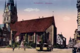 Postcard: Flensburg tram line 1 with railcar 8 at Südermarkt (1907)