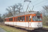 Postcard: Frankfurt am Main articulated tram 828 at Verkehrsmuseum (1990)