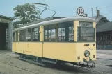 Postcard: Frankfurt am Main railcar 580 in front of Verkehrsmuseum (1985)