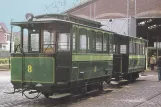 Postcard: Frankfurt am Main railcar 8 in front of Verkehrsmuseum (1995)