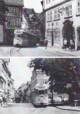 Postcard: Gotha tram line 1 with articulated tram 202 on Hauptmarkt (1967)