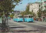 Postcard: Gothenburg 12 (Lisebergslinjen) with railcar 15 on Kungsportsavenyn (1973)