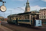 Postcard: Gothenburg 12 (Lisebergslinjen) with railcar 15 on Södra Hamngatan (1978)