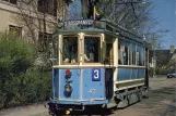 Postcard: Gothenburg railcar 43 on Härlandavägen (1980)