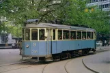 Postcard: Gothenburg tram line 9 with railcar 208 on Järntorget (1966)