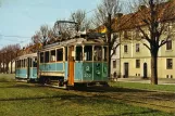 Postcard: Gothenburg tram line 9 with railcar 302 on Älvsborgsgatan (1950)