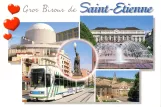 Postcard: Gros Bisons de Sint-Etienne.
 (1992)