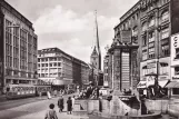 Postcard: Hamburg tram line 18  on Mönckebergstr. (1961)