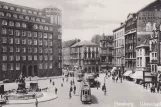 Postcard: Hamburg tram line 26  on Gänsemarkt (1920)