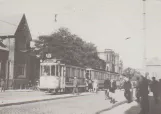 Postcard: Hannover tram line 11 with railcar 102 at Hildesheim Hbf (1946)