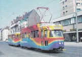 Postcard: Hannover tram line 14 with railcar 307 at Uhlhornstraße (1970)