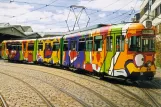 Postcard: Heidelberg articulated tram 204 at Betriebshof Bergheim (2002)