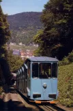 Postcard: Heidelberg Bergbahn with railcar Bergbahn 2 near Schloss (1998)