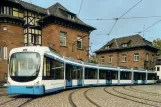 Postcard: Heidelberg low-floor articulated tram 273 at Betriebshof Bergheim (2002)