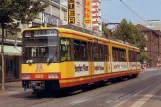 Postcard: Karlsruhe regional line S4 with articulated tram 820 (450 004-7) near Marktplatz (1994)