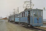 Postcard: Kiruna tram line with railcar M 1 at Tunneln (1958)